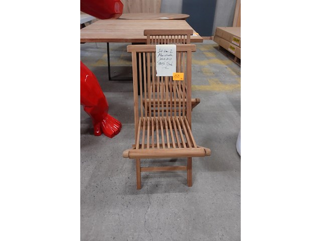 2x teak plooistoel - afbeelding 2 van  5