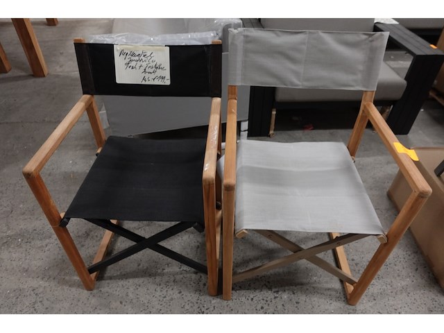 2x teak regisseurstoel jardinico - afbeelding 1 van  4
