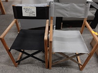 2x teak regisseurstoel jardinico - afbeelding 1 van  4