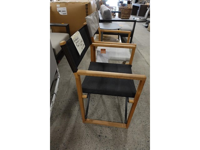 2x teak regisseurstoel jardinico - afbeelding 2 van  4