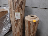 2x teak vazen - afbeelding 1 van  6