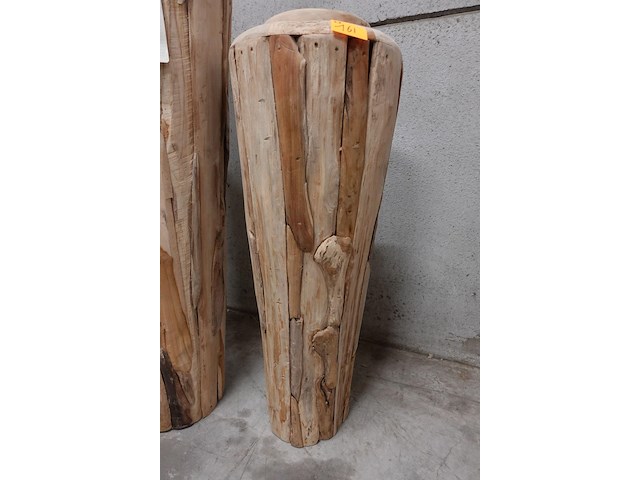 2x teak vazen - afbeelding 2 van  6