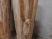 2x teak vazen - afbeelding 2 van  6