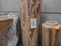 2x teak vazen - afbeelding 3 van  6