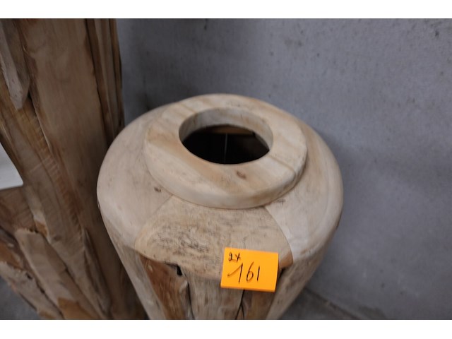 2x teak vazen - afbeelding 4 van  6