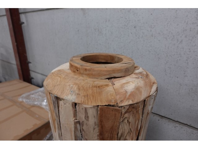 2x teak vazen - afbeelding 5 van  6