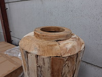 2x teak vazen - afbeelding 5 van  6