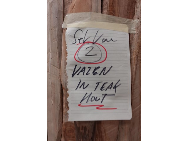2x teak vazen - afbeelding 6 van  6