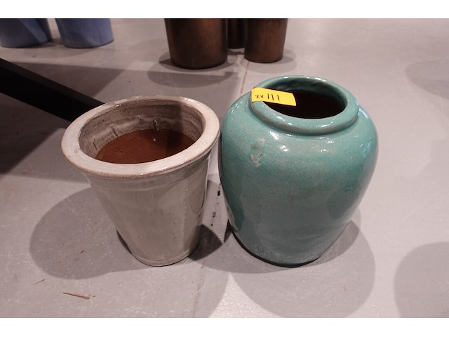 2x terracotta bloempot - afbeelding 2 van  5