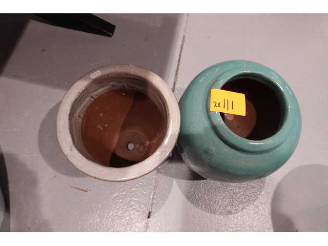 2x terracotta bloempot - afbeelding 3 van  5