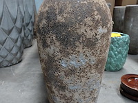2x terracotta vaas - afbeelding 1 van  3