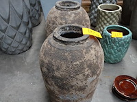 2x terracotta vaas - afbeelding 2 van  3