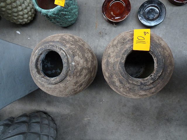 2x terracotta vaas - afbeelding 3 van  3