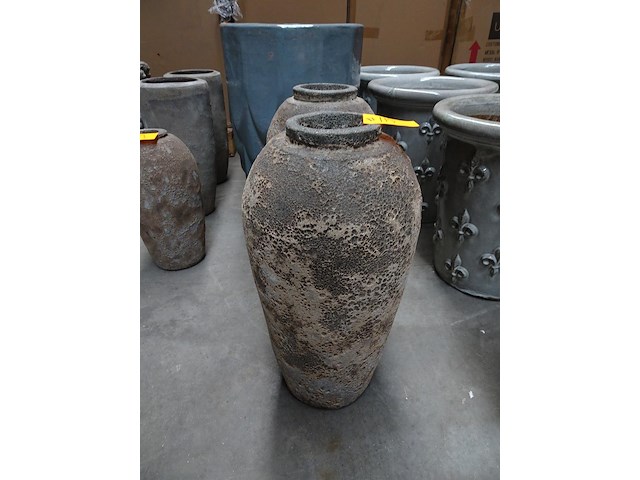 2x terracotta vaas - afbeelding 2 van  3