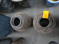 2x terracotta vaas - afbeelding 3 van  3