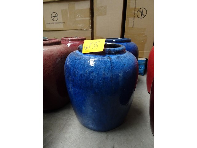 2x terracotta vaas - afbeelding 1 van  3