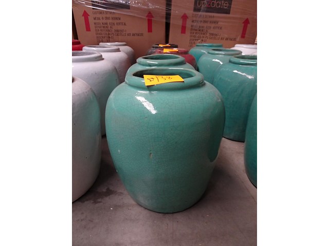 2x terracotta vaas - afbeelding 1 van  3