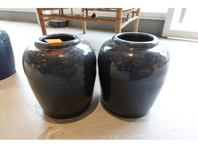 2x terracotta vaas - afbeelding 1 van  4