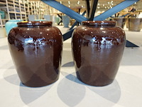 2x terracotta vaas - afbeelding 1 van  4