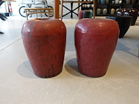 2x terracotta vaas - afbeelding 1 van  4