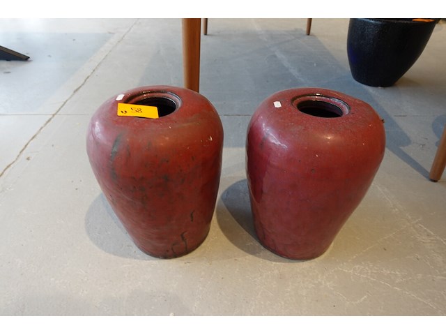 2x terracotta vaas - afbeelding 2 van  4