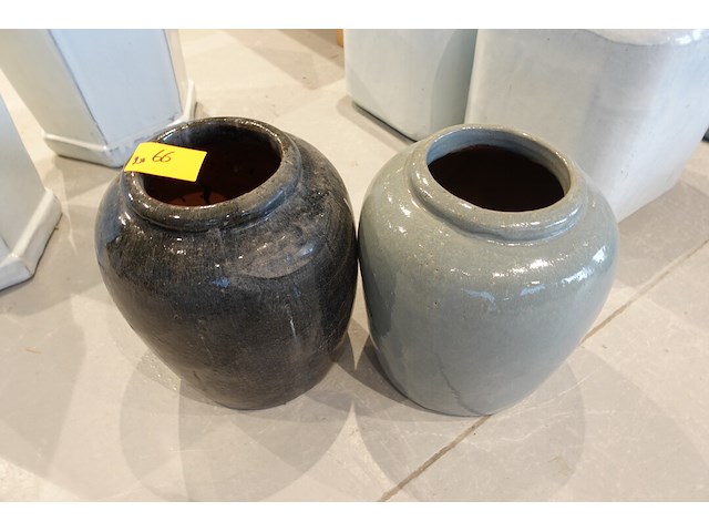 2x terracotta vaas - afbeelding 2 van  5