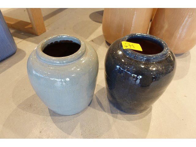 2x terracotta vaas - afbeelding 2 van  5