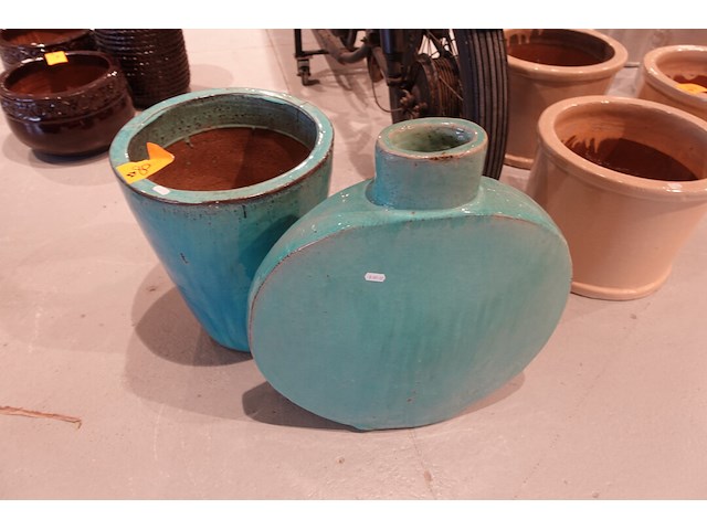 2x terracotta vaas - afbeelding 2 van  7