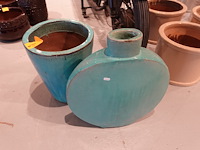 2x terracotta vaas - afbeelding 2 van  7