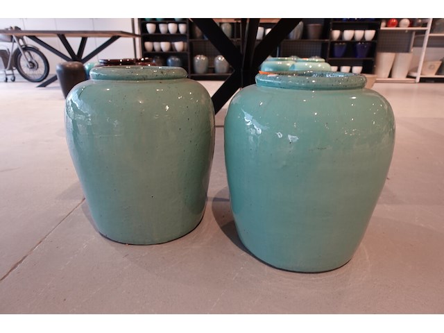 2x terracotta vaas - afbeelding 1 van  4