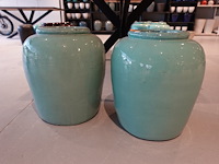 2x terracotta vaas - afbeelding 1 van  4