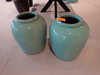 2x terracotta vaas - afbeelding 2 van  4