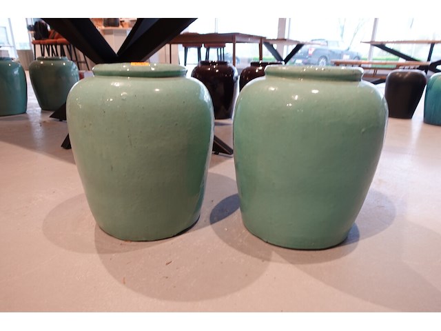 2x terracotta vaas - afbeelding 1 van  4