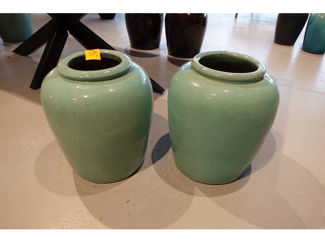 2x terracotta vaas - afbeelding 2 van  4