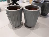 2x terracotta vaas - afbeelding 2 van  4