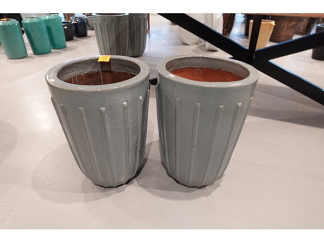 2x terracotta vaas - afbeelding 2 van  4