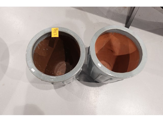 2x terracotta vaas - afbeelding 3 van  4