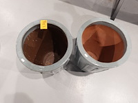 2x terracotta vaas - afbeelding 3 van  4