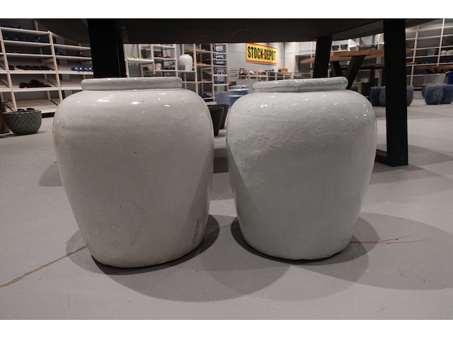 2x terracotta vaas - afbeelding 1 van  4