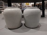 2x terracotta vaas - afbeelding 1 van  4