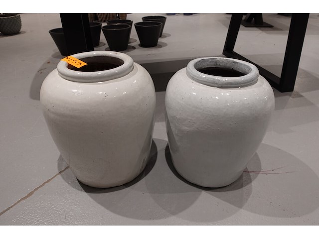 2x terracotta vaas - afbeelding 2 van  4