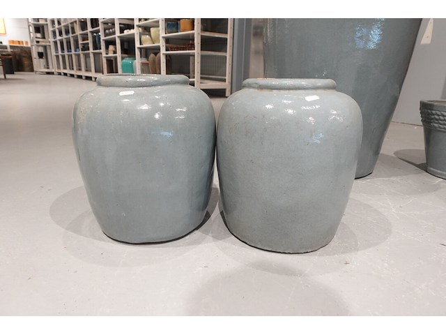 2x terracotta vaas - afbeelding 1 van  4