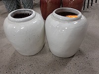 2x terracotta vaas - afbeelding 1 van  2