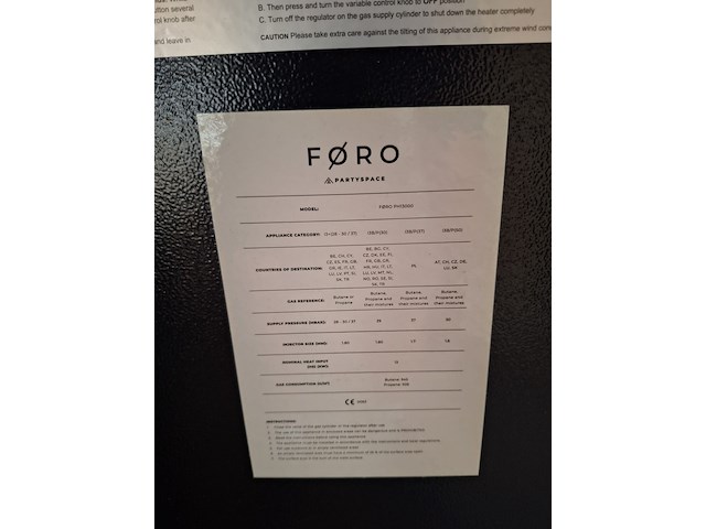 2x terrasverwarmer foro - afbeelding 3 van  3