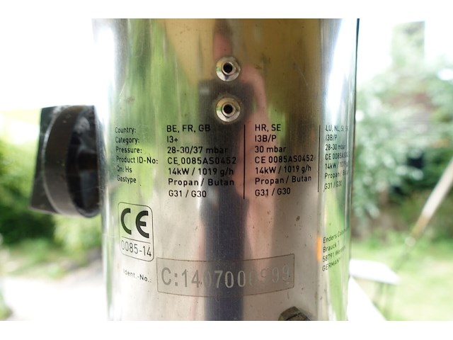 2x terrasverwarmer op gas enders - afbeelding 2 van  3