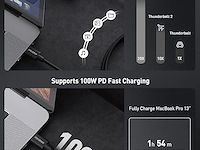 2x thunderbolt 4-kabel (usb-c) 0,8m - afbeelding 4 van  5