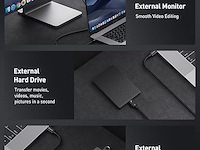 2x thunderbolt 4-kabel (usb-c) 0,8m - afbeelding 1 van  5