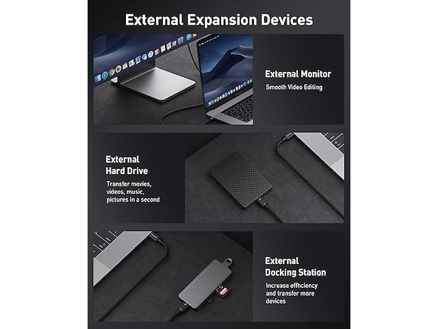 2x thunderbolt 4-kabel (usb-c) 0,8m - afbeelding 1 van  5