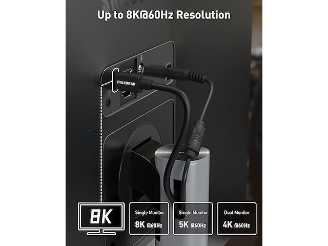 2x thunderbolt 4-kabel (usb-c) 0,8m - afbeelding 3 van  3