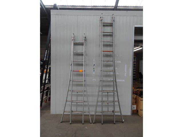 2x tweedelige alu ladder altrex - afbeelding 1 van  3